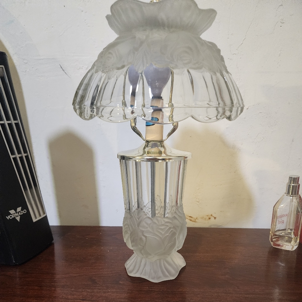 Vintage lead crystal lamp